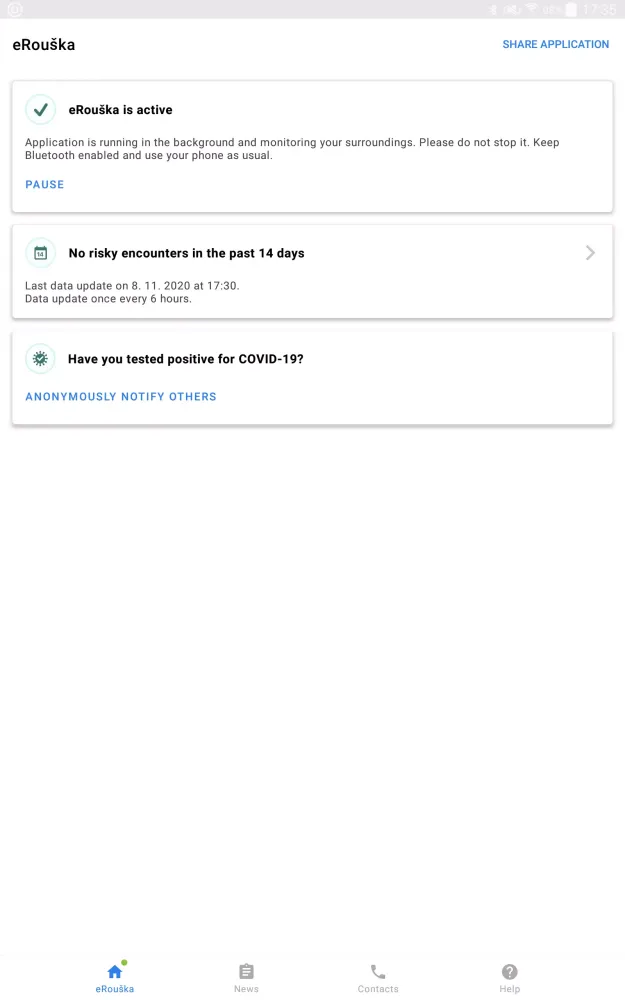 eRouška Screenshots