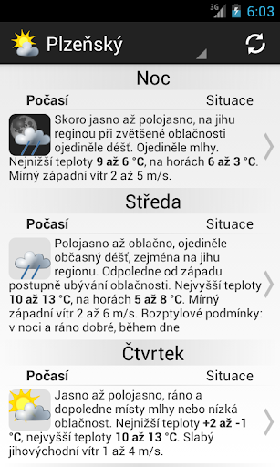 Počasí v krajích Screenshots