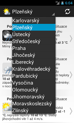 Počasí v krajích Screenshots