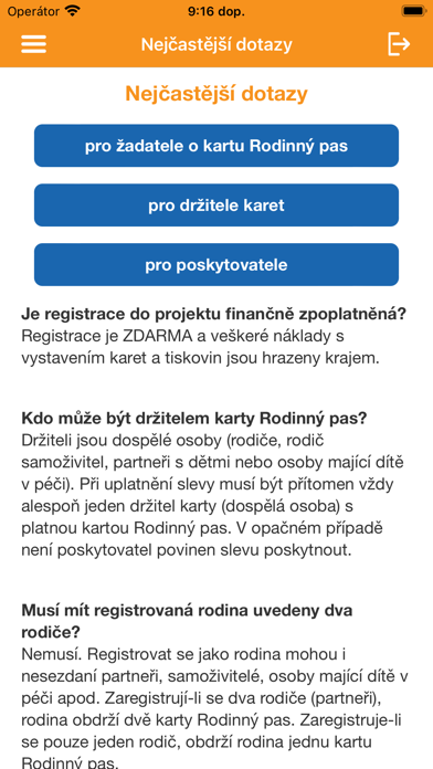 Rodinné pasy Screenshots