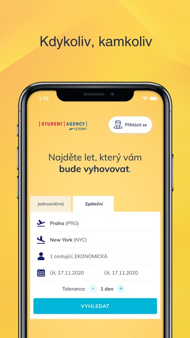 Levné letenky STUDENT AGENCY Screenshots
