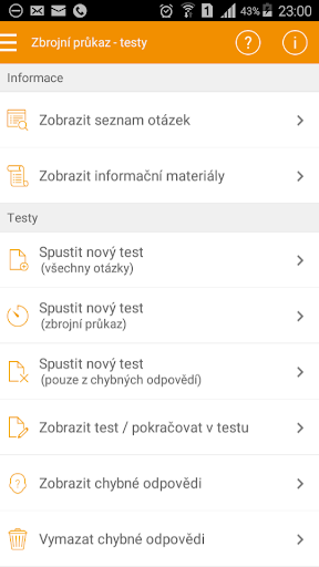 Zbrojní průkaz - testy Screenshots