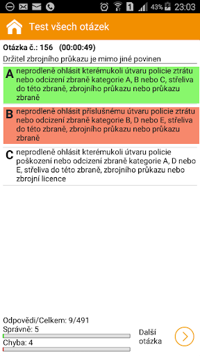 Zbrojní průkaz - testy Screenshots