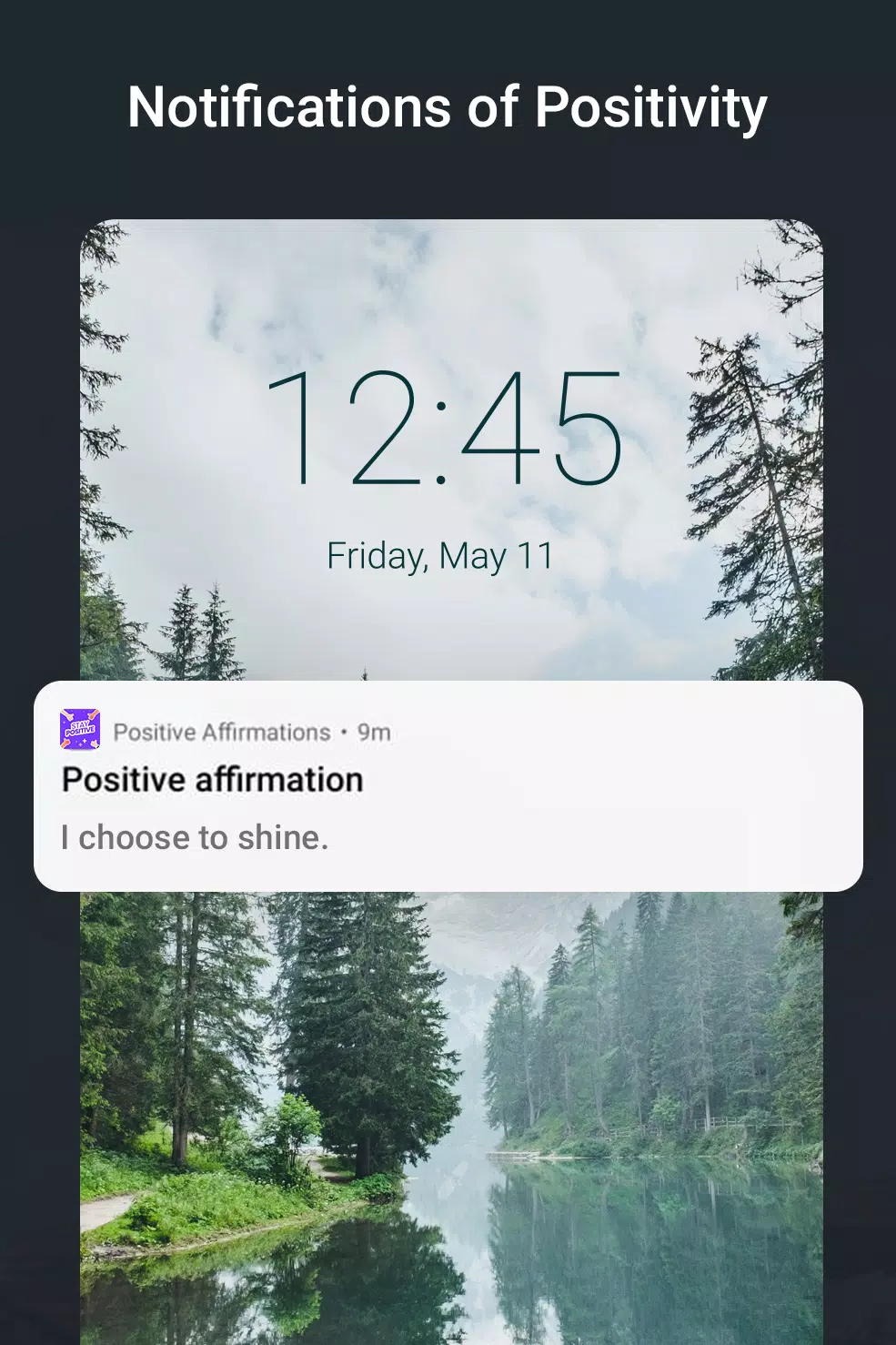 Positive Daily Affirmation App Screenshots