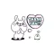 rabbit and bear 100% love stickers