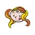 Blonde Girl - Text Message Stickers Pack