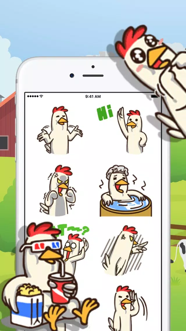 White Chicken Stickers Screenshots