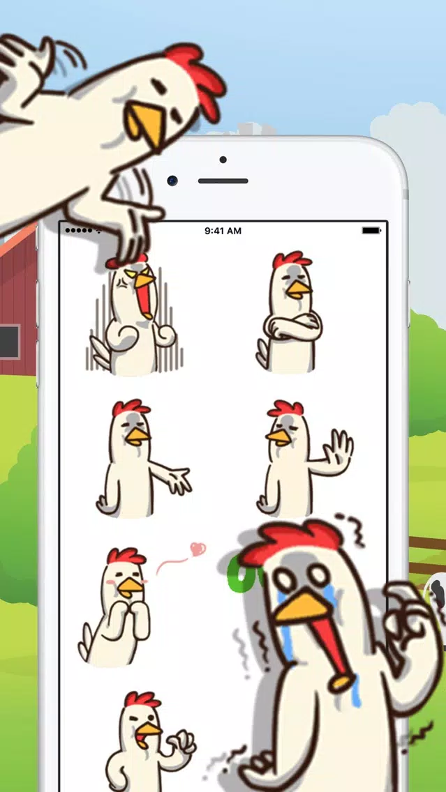 White Chicken Stickers Screenshots
