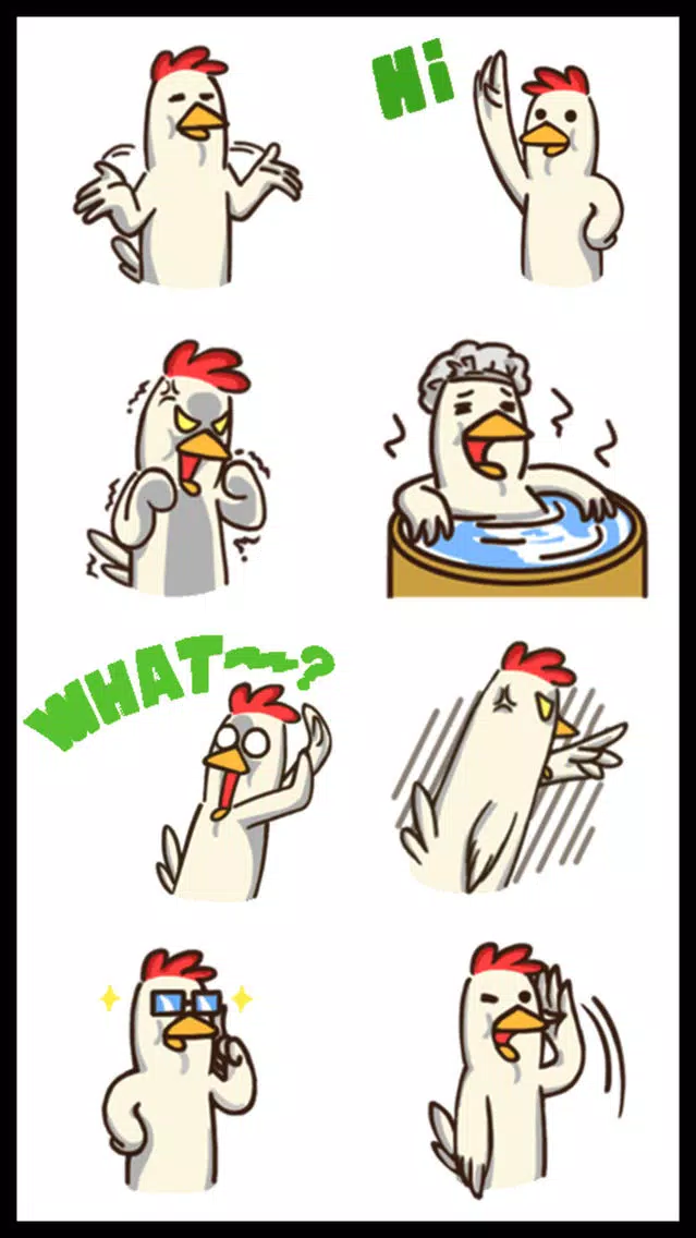 White Chicken Stickers Screenshots