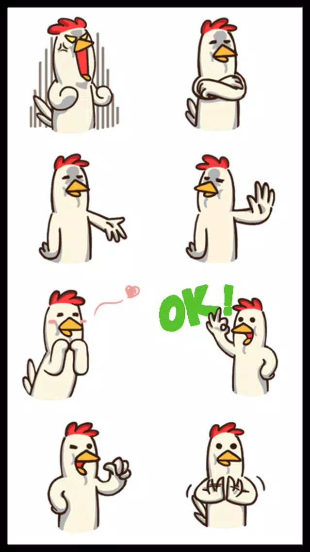 White Chicken Stickers Screenshots