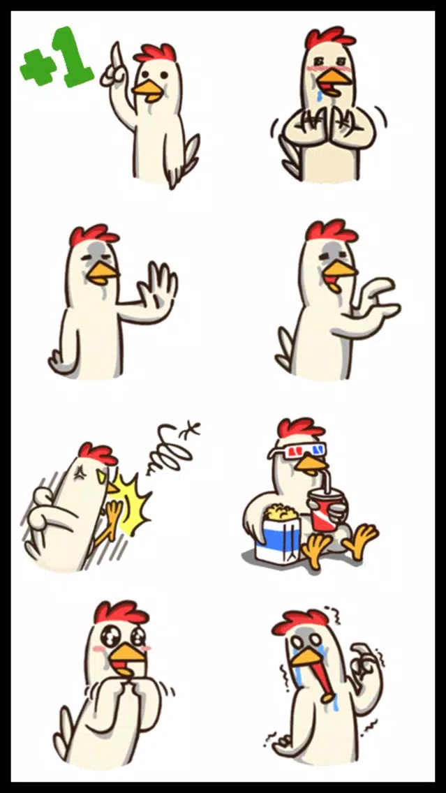 White Chicken Stickers Screenshots