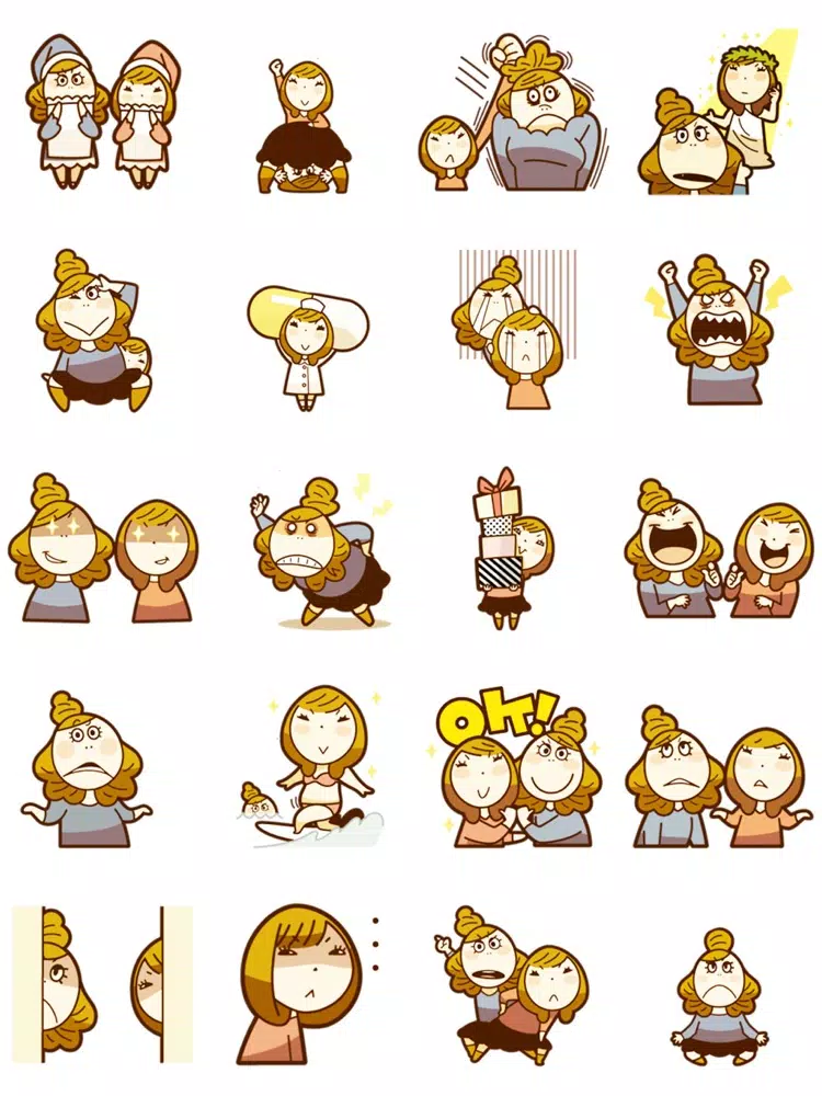 Sisters Stickers iPad Screenshots