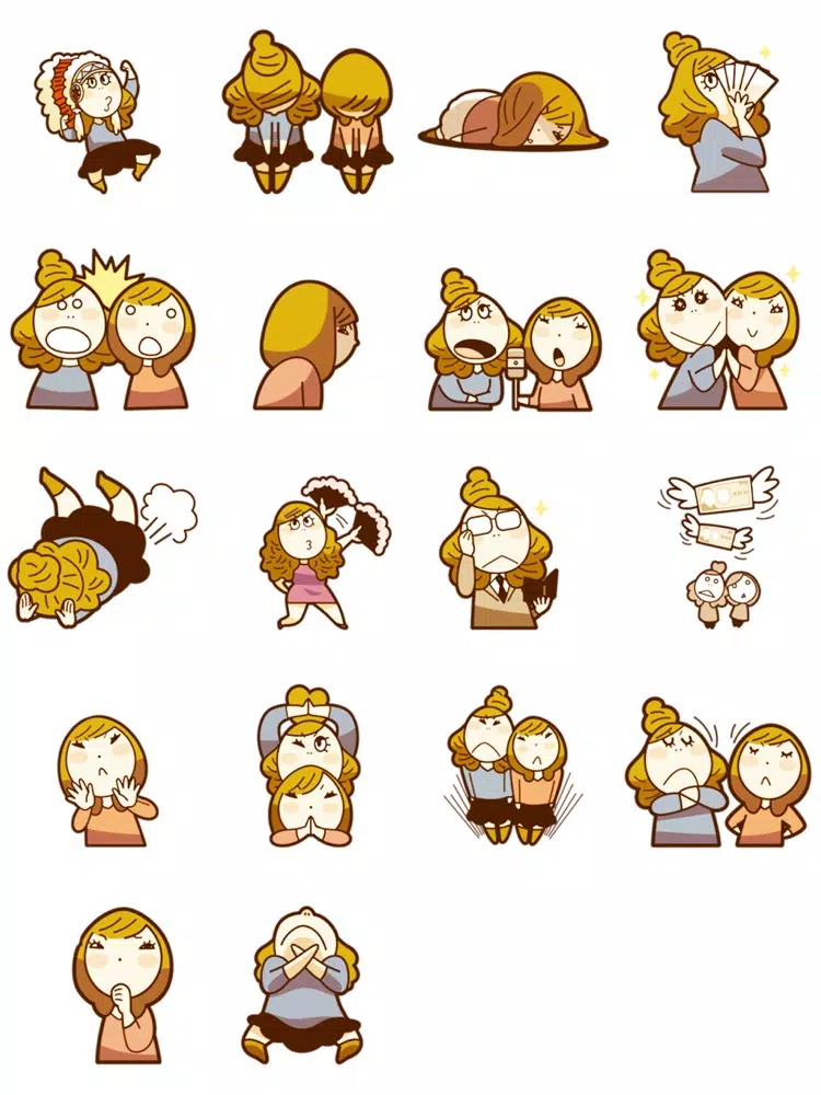 Sisters Stickers iPad Screenshots