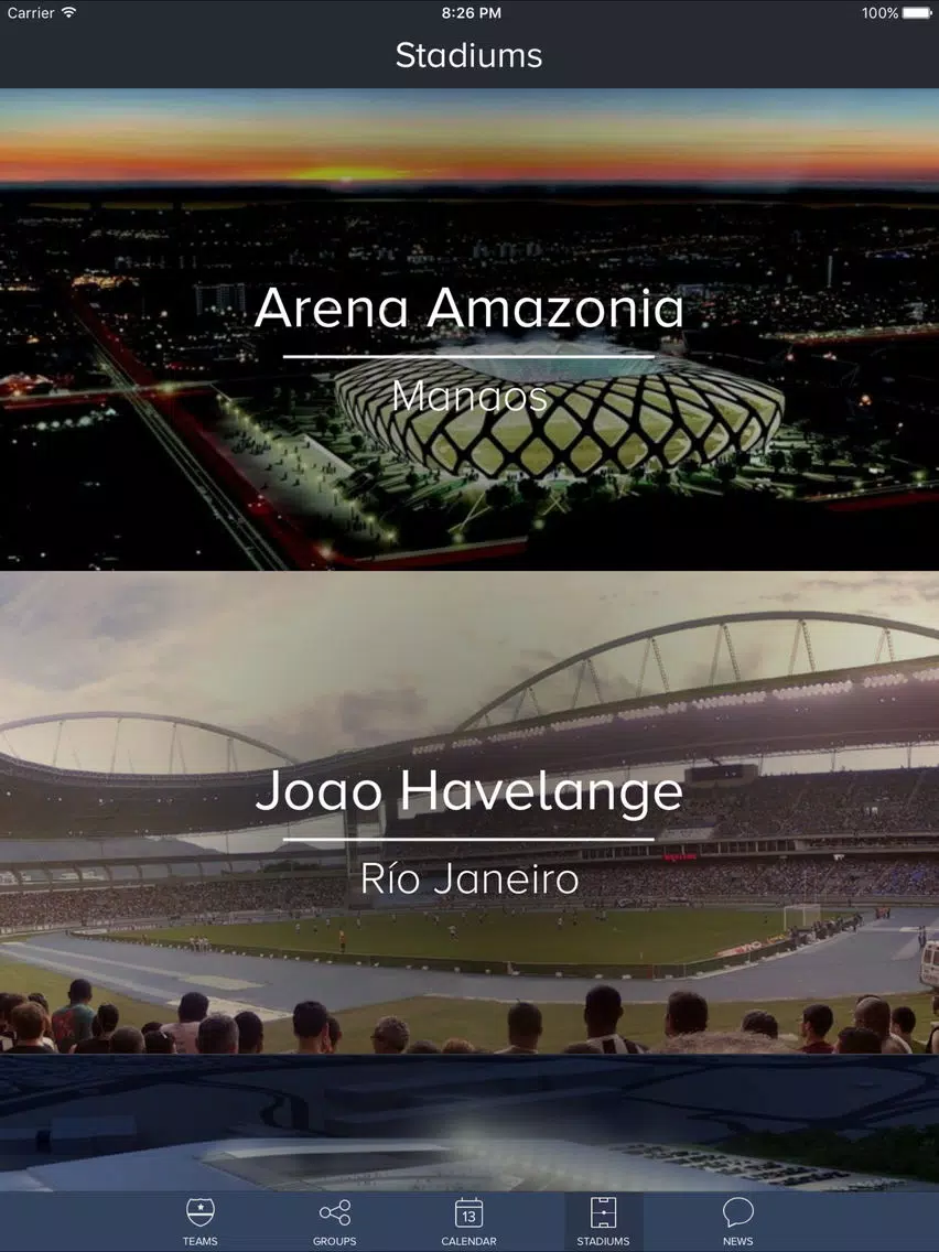 Brazil 2016 / Live soccer results - Games Edition iPad Screenshots