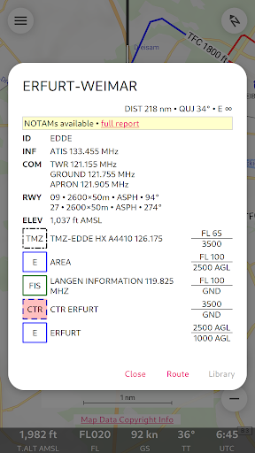 Enroute Flight Navigation Screenshots