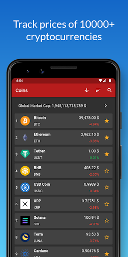 Crypto Prices Screenshots