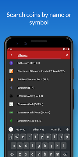 Crypto Prices Screenshots