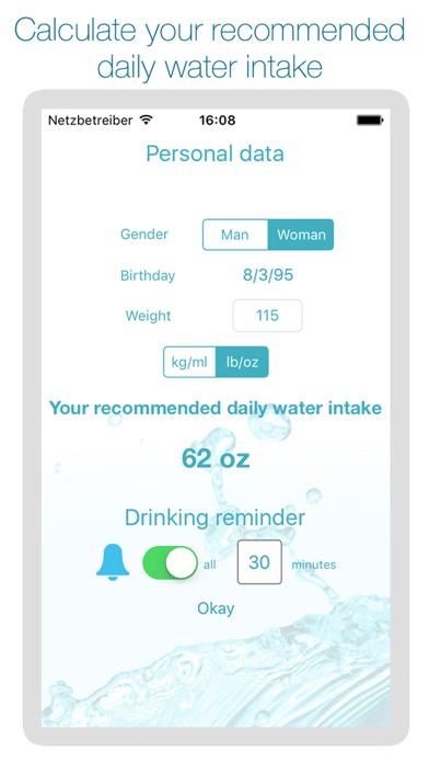 Drink Water Reminder and Intake Tracker Screenshots