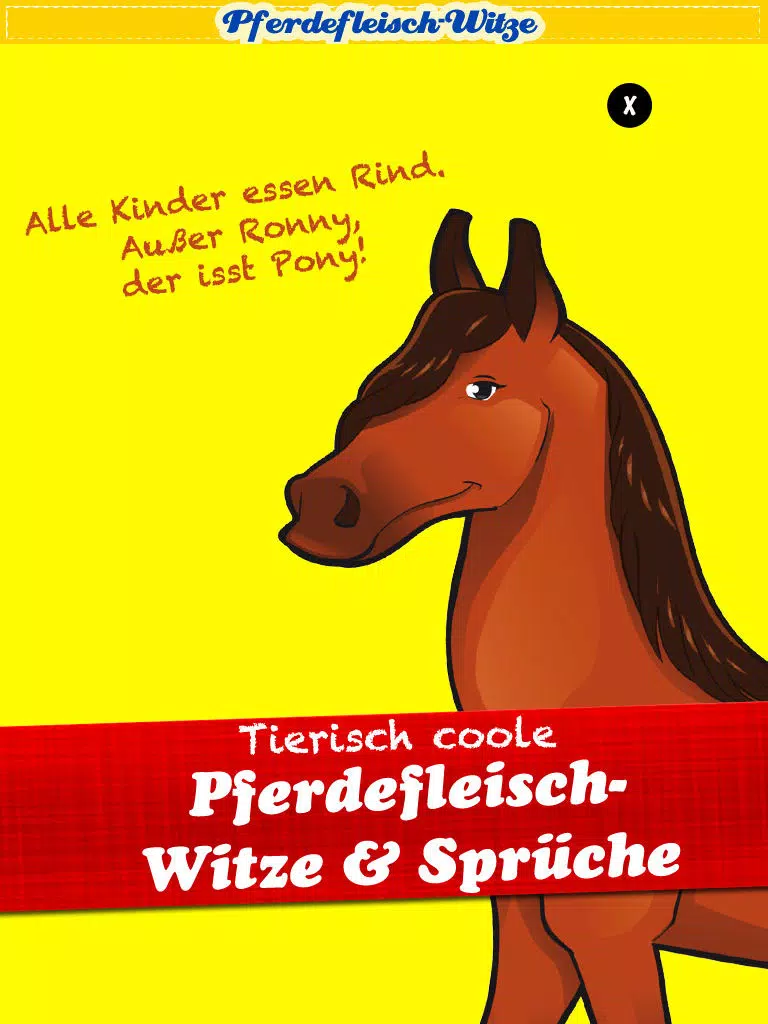 Pferdefleisch-Witze - Coole Sprüche & Witze über Lebensmittel-Skandale! iPad Screenshots