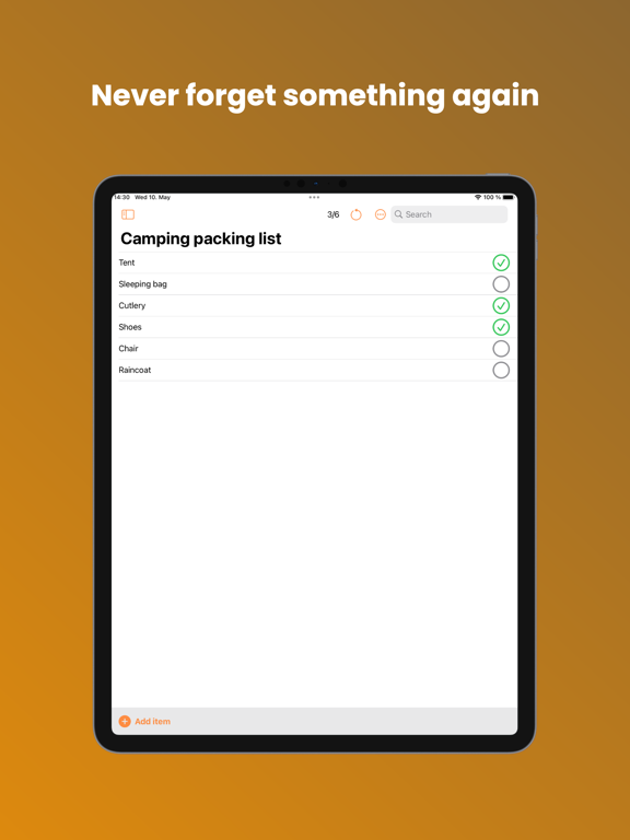 Checklists: Repeating To-Dos iPad Screenshots