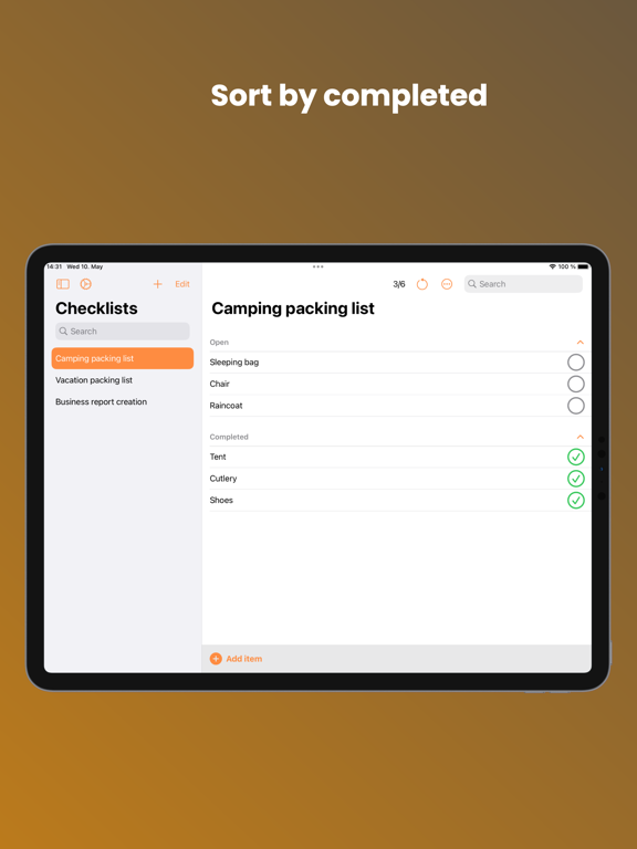 Checklists: Repeating To-Dos iPad Screenshots