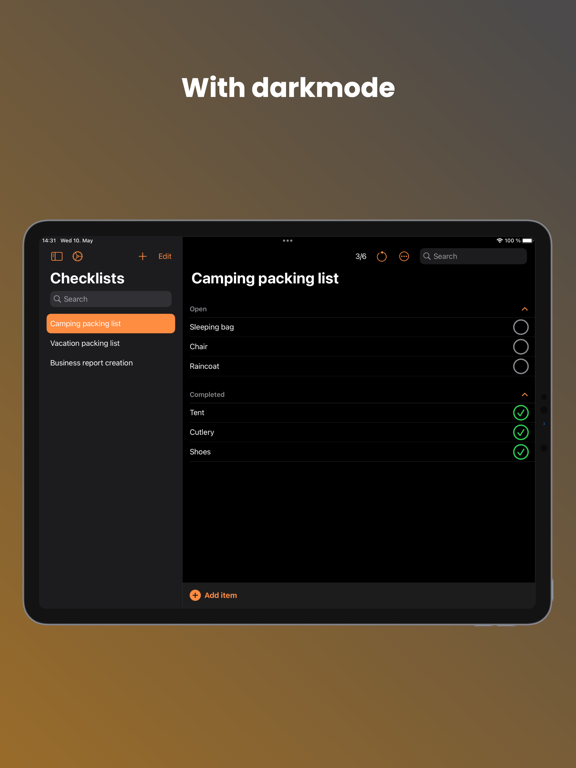 Checklists: Repeating To-Dos iPad Screenshots