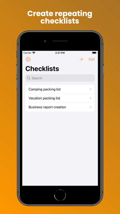 Checklists: Repeating To-Dos Screenshots