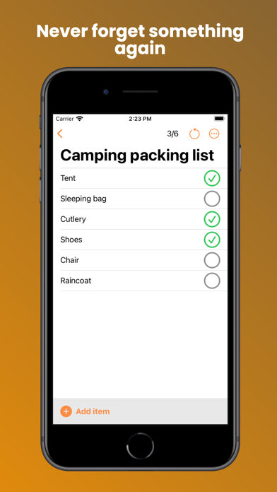 Checklists: Repeating To-Dos Screenshots