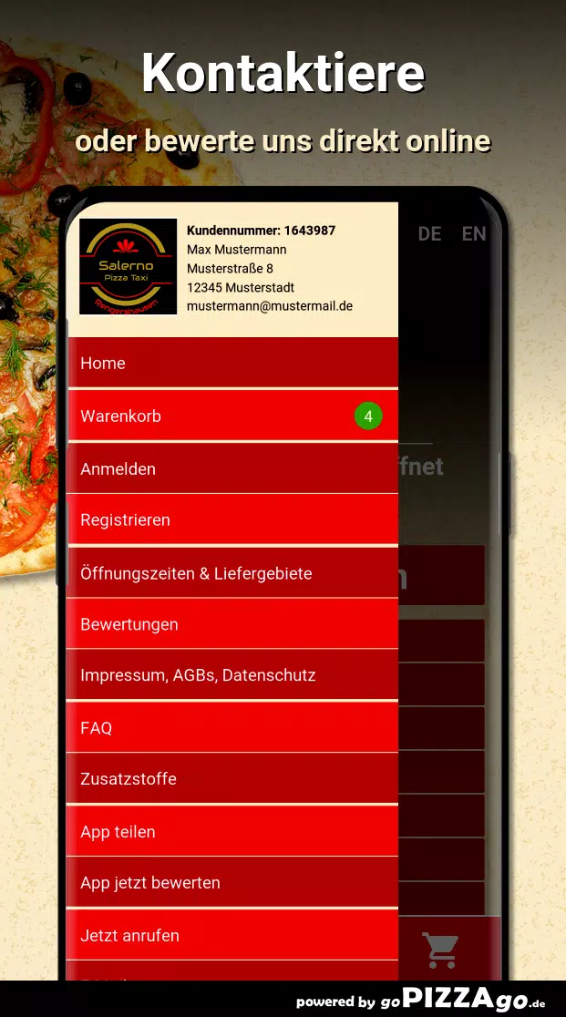 Salerno Pizza Taxi Baunatal Screenshots