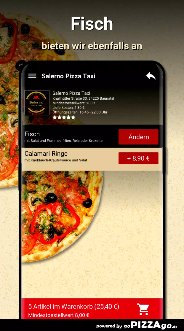 Salerno Pizza Taxi Baunatal Screenshots