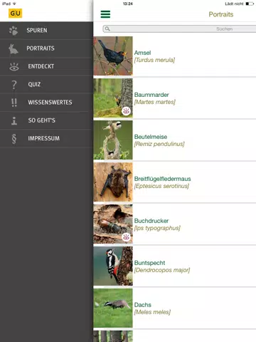 Tangkapan layar Tierspuren bestimmen – entdecken Sie die 100 wichtigsten heimischen Tierarten an ihren Spuren iPad
