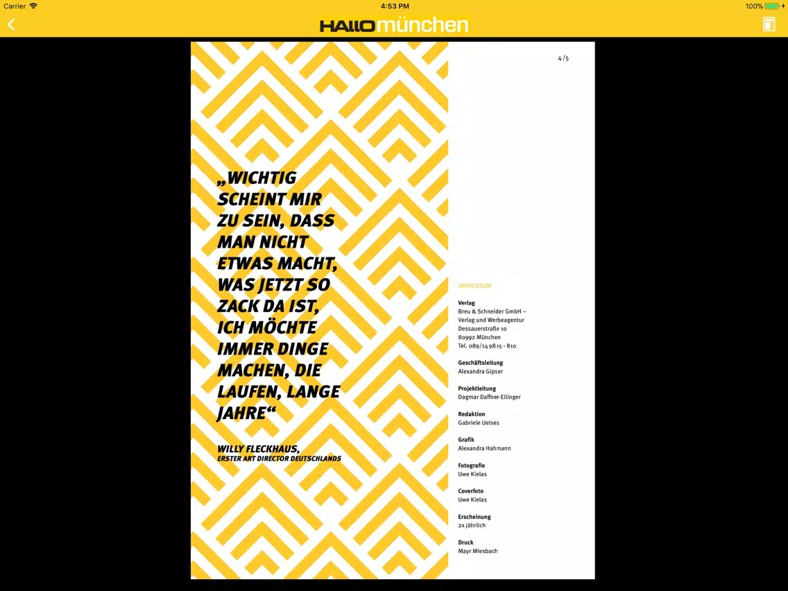 Hallo München Magazin iPad 應用截圖