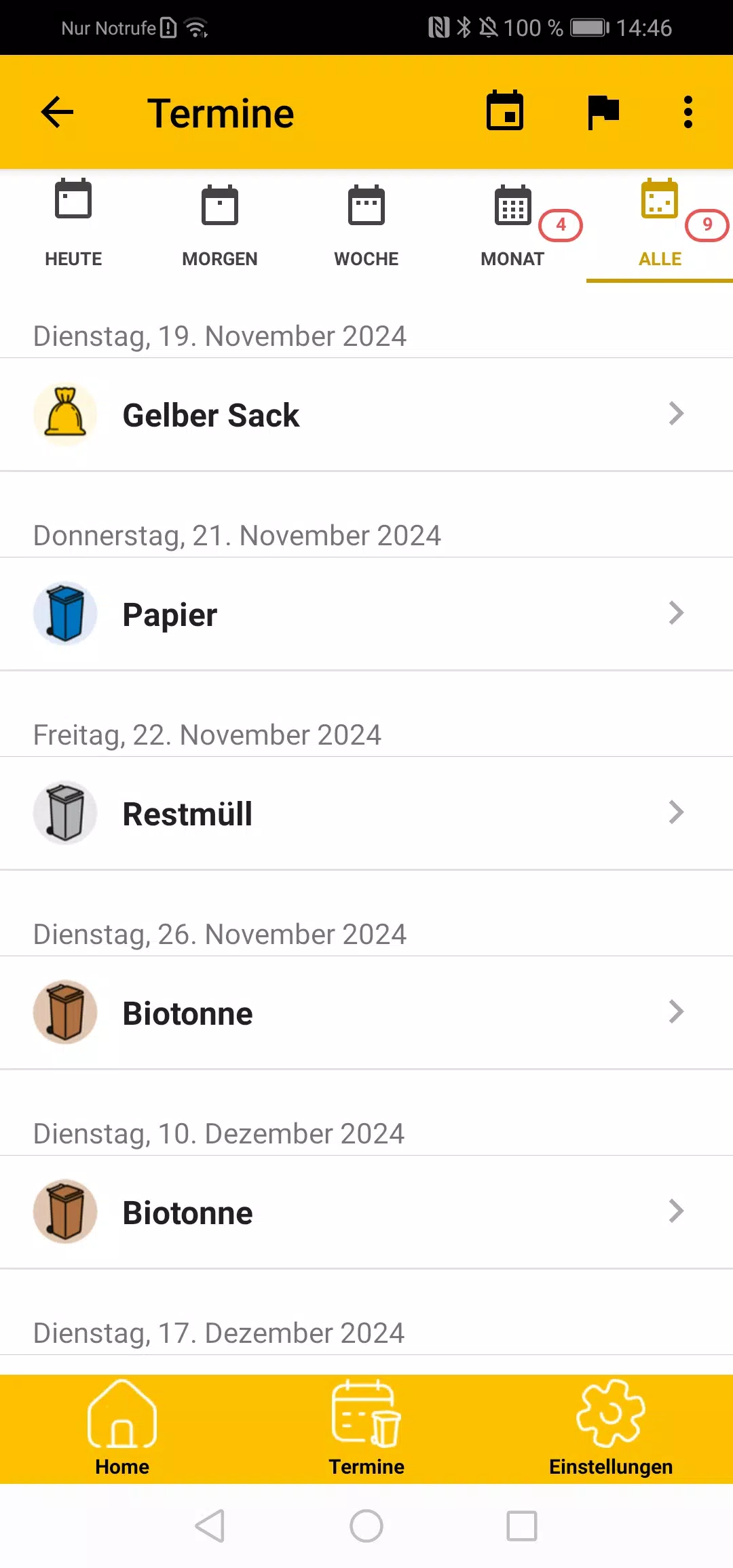 Abfall App LK Freudenstadt Screenshots