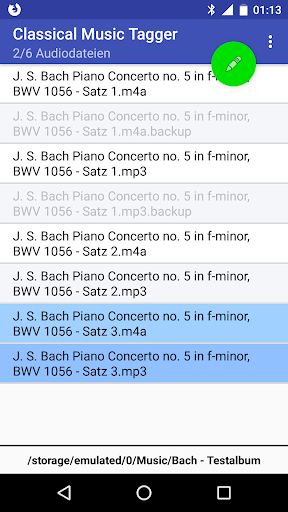 Classical Music Tagger Screenshots