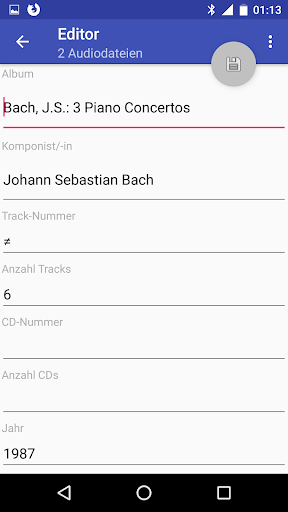Classical Music Tagger Screenshots