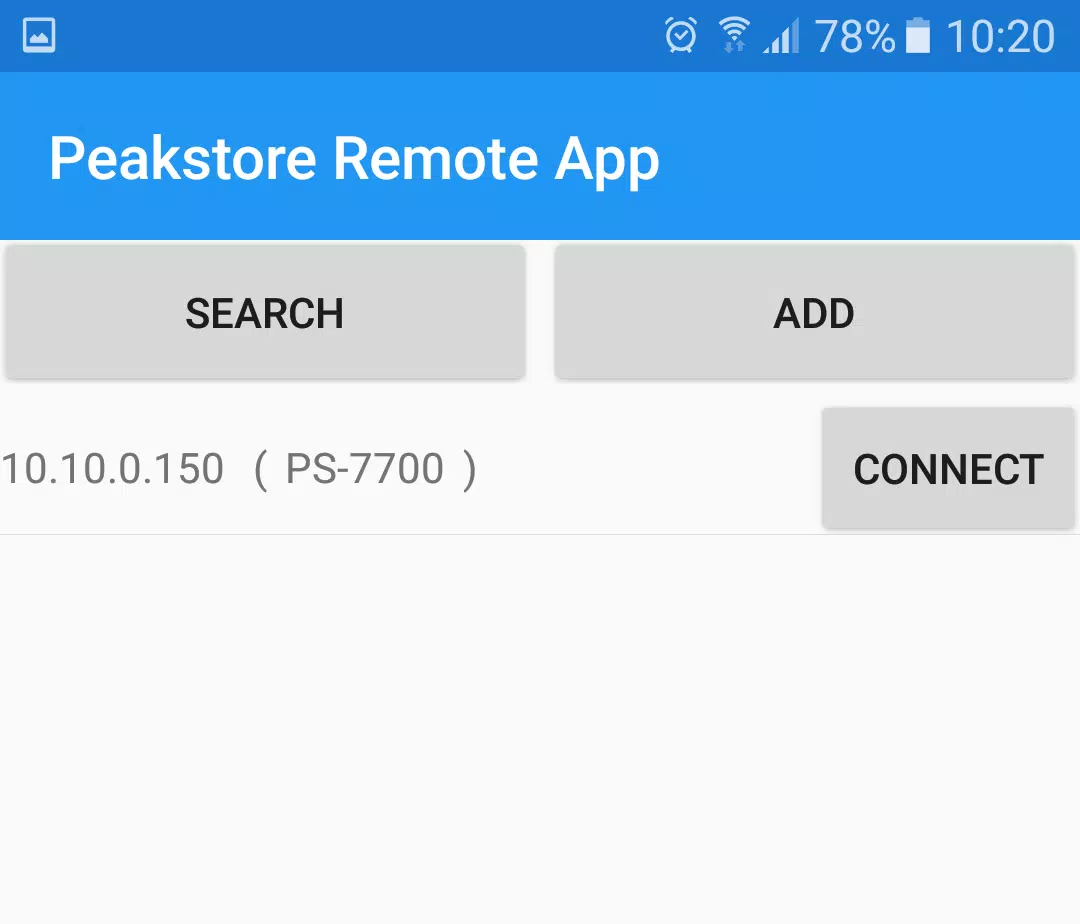 PeakStore Remote App Screenshots