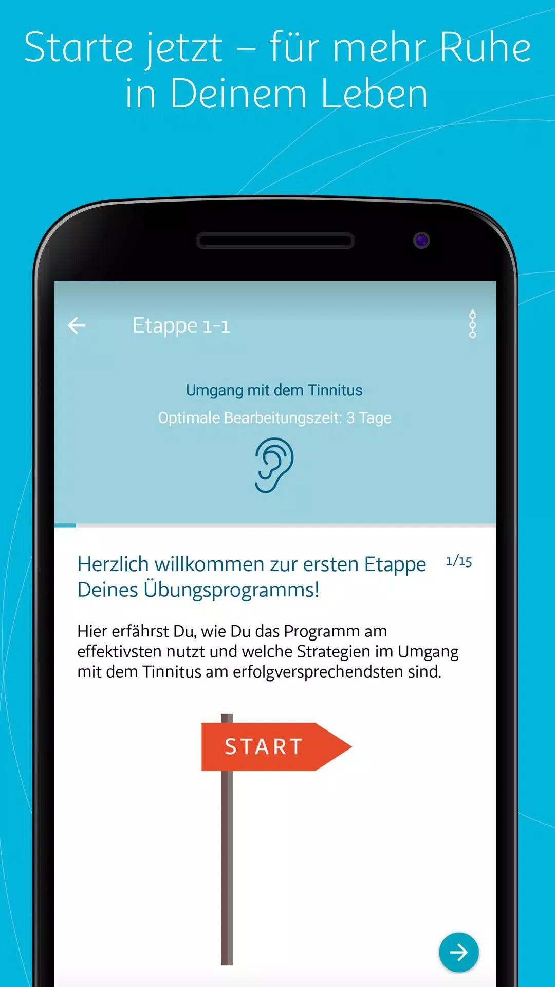 Kalmeda Tinnitus-App Screenshots