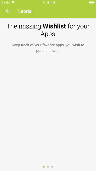 Your App Wishlist Screenshots
