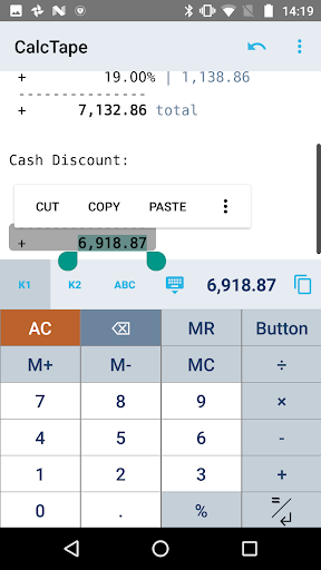 CalcTape Calculator with Tape Screenshots