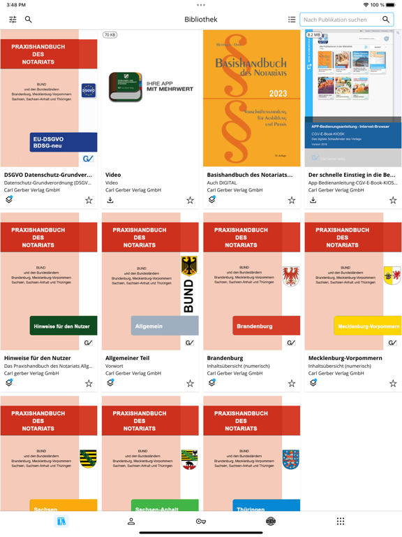 Praxishandbuch des Notariats iPad Screenshots