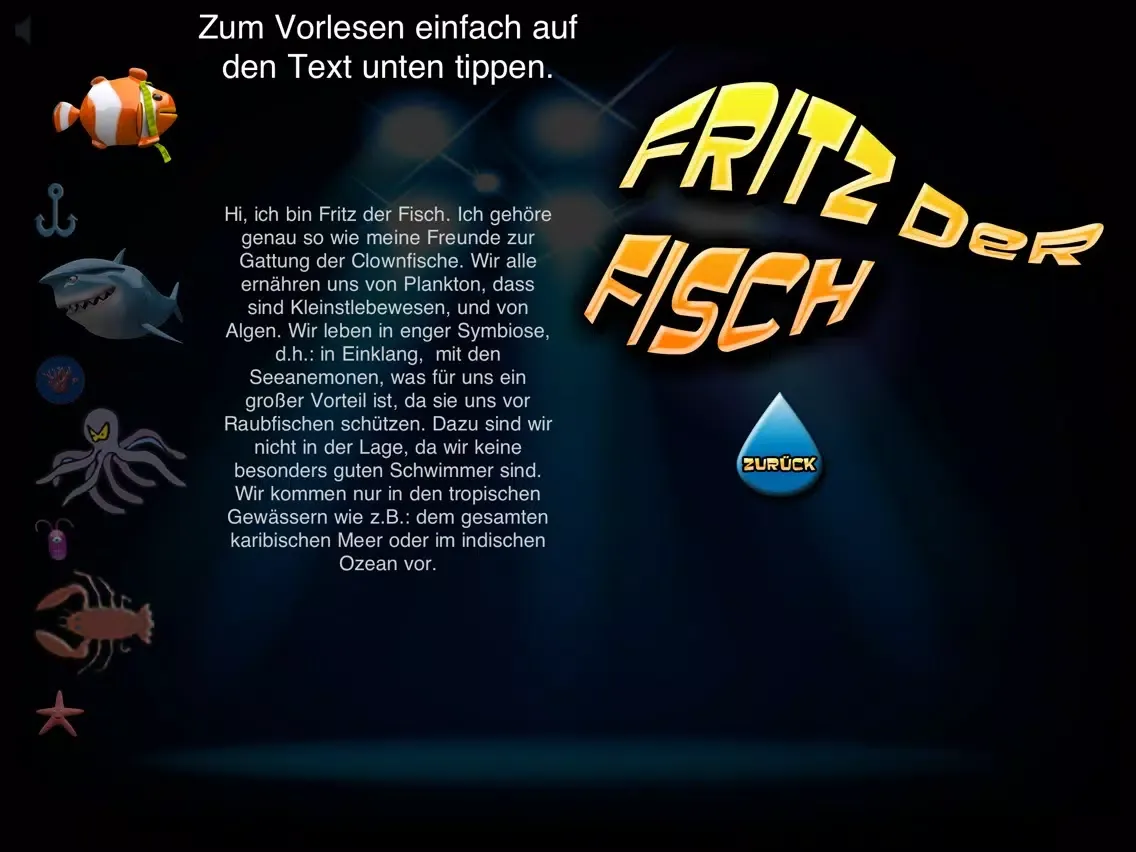 Fritz der Fisch - kostenlos iPad  Screenshots