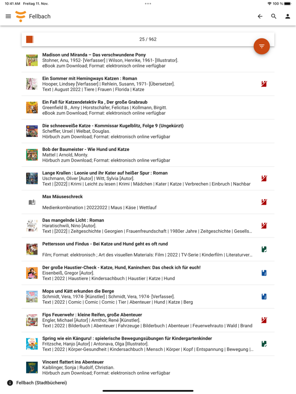 mobilOPAC YourBib iPad Screenshots