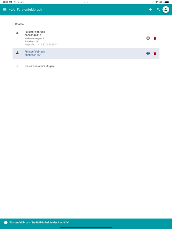 mobilOPAC YourBib iPad Screenshots