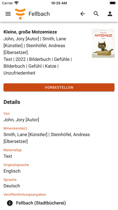 mobilOPAC YourBib Screenshots