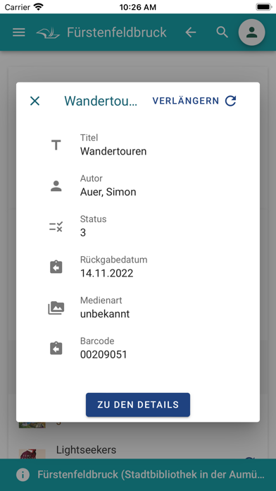 mobilOPAC YourBib Screenshots