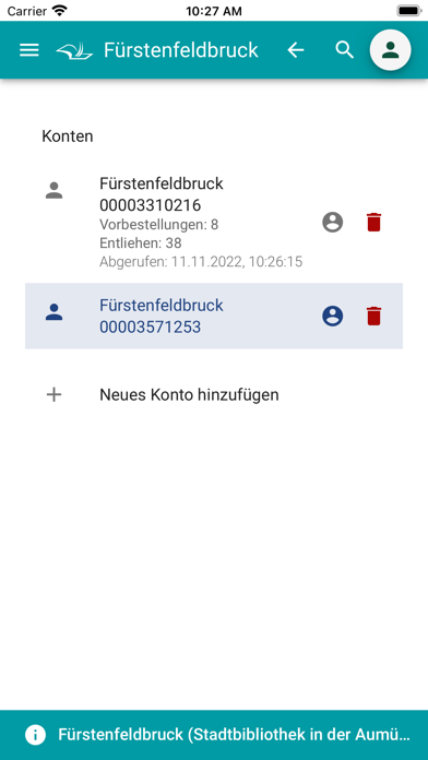 mobilOPAC YourBib Screenshots