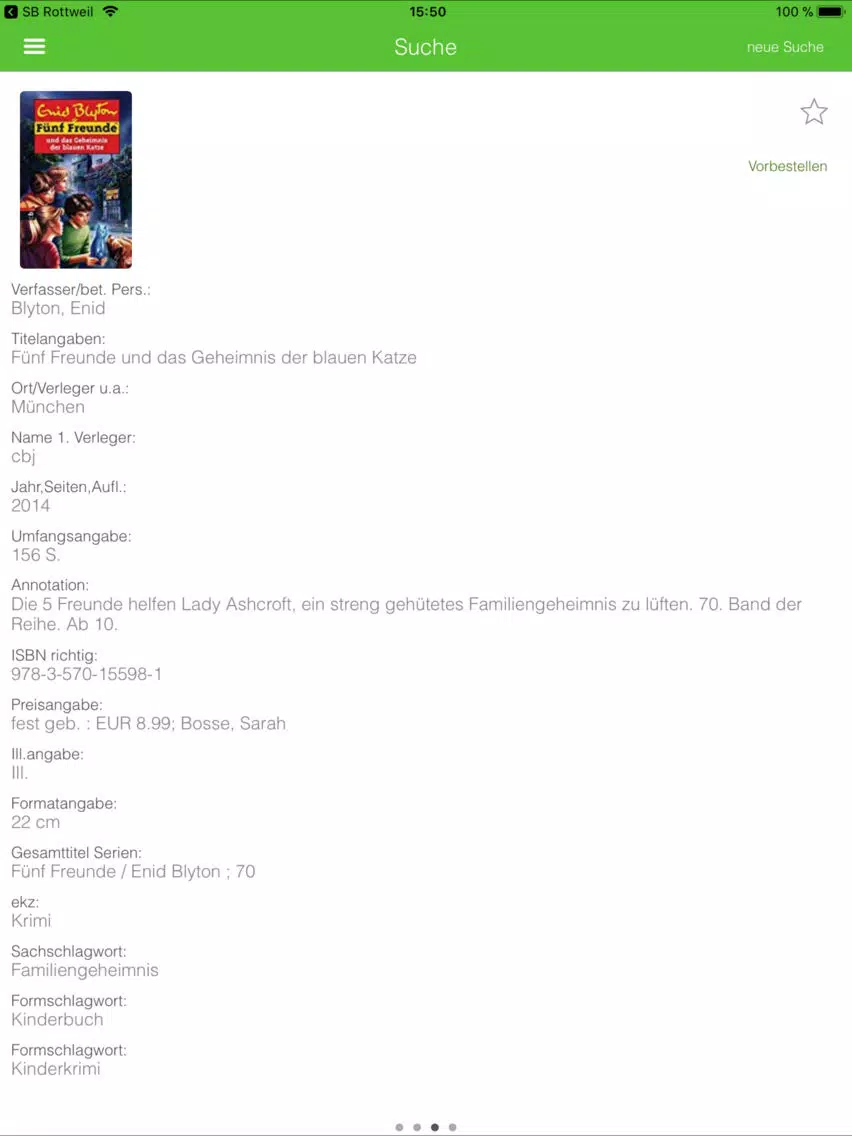 Stadtbücherei Waiblingen iPad Screenshots