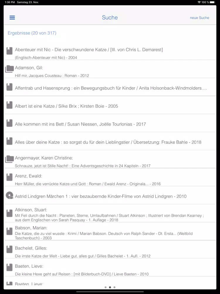 Stadtbücherei Winnenden iPad Screenshots