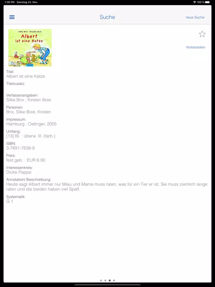 Stadtbücherei Winnenden iPad Screenshots