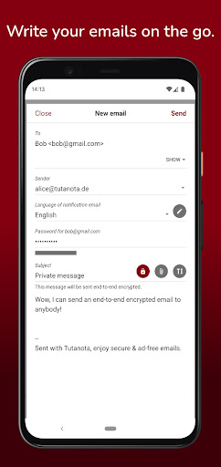 Private Encrypted Email Tuta Screenshots